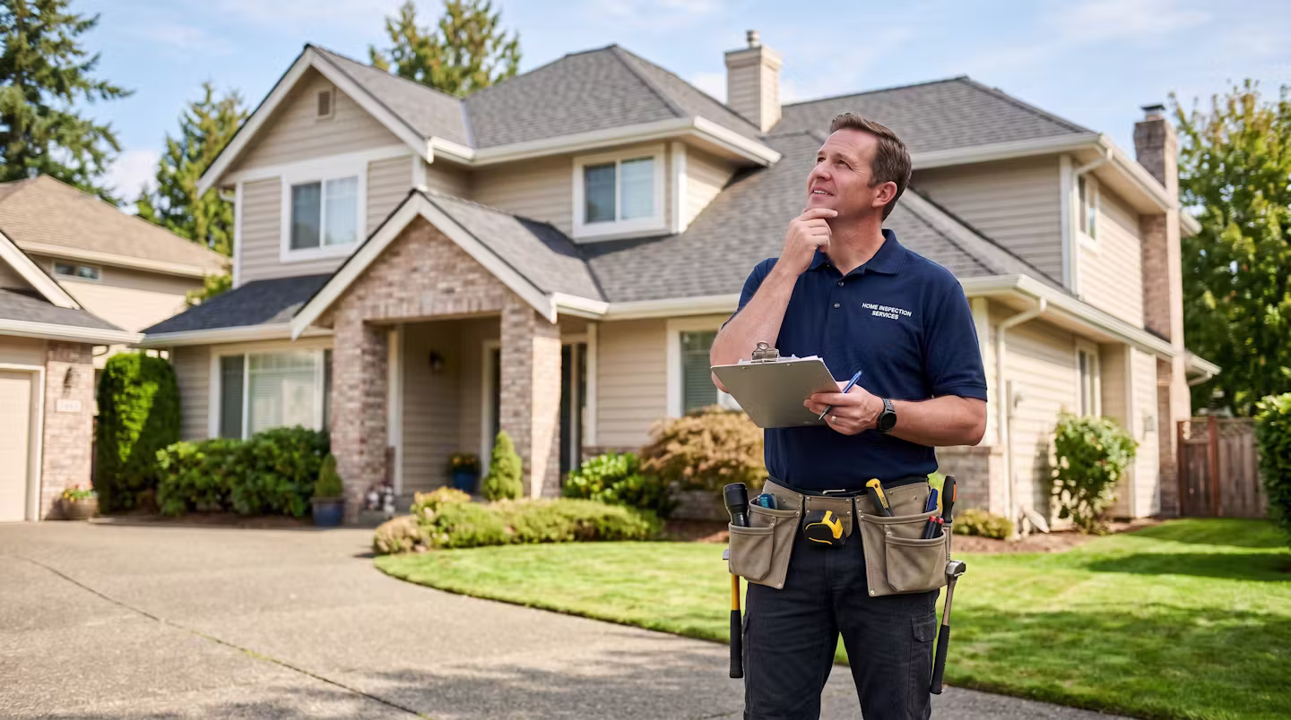 A Property Pros inspector documenting a property